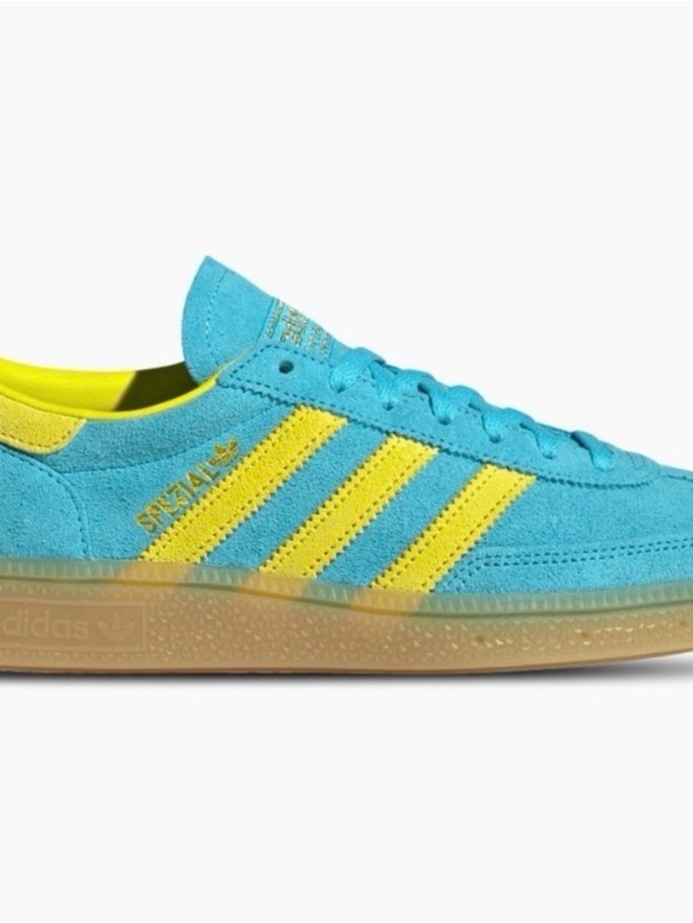 adidas Spezial Suede Sneaker in Turquoise & Yellow Size 6